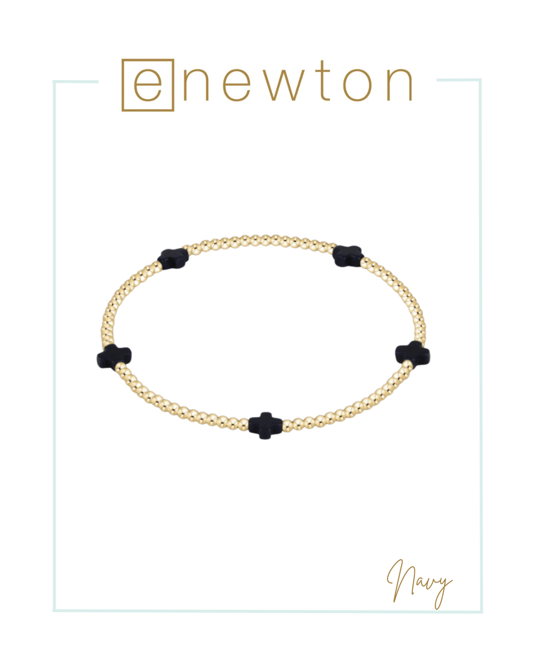 Enewton Signature Cross Small 2mm Gold Bracelet | America 250-Bracelets-ENEWTON-The Village Shoppe, Women’s Fashion Boutique, Shop Online and In Store - Located in Muscle Shoals, AL.