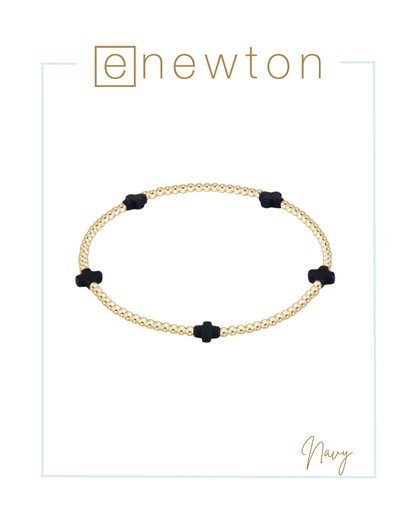 Enewton Signature Cross Small 2mm Gold Bracelet | America 250-Bracelets-ENEWTON-The Village Shoppe, Women’s Fashion Boutique, Shop Online and In Store - Located in Muscle Shoals, AL.