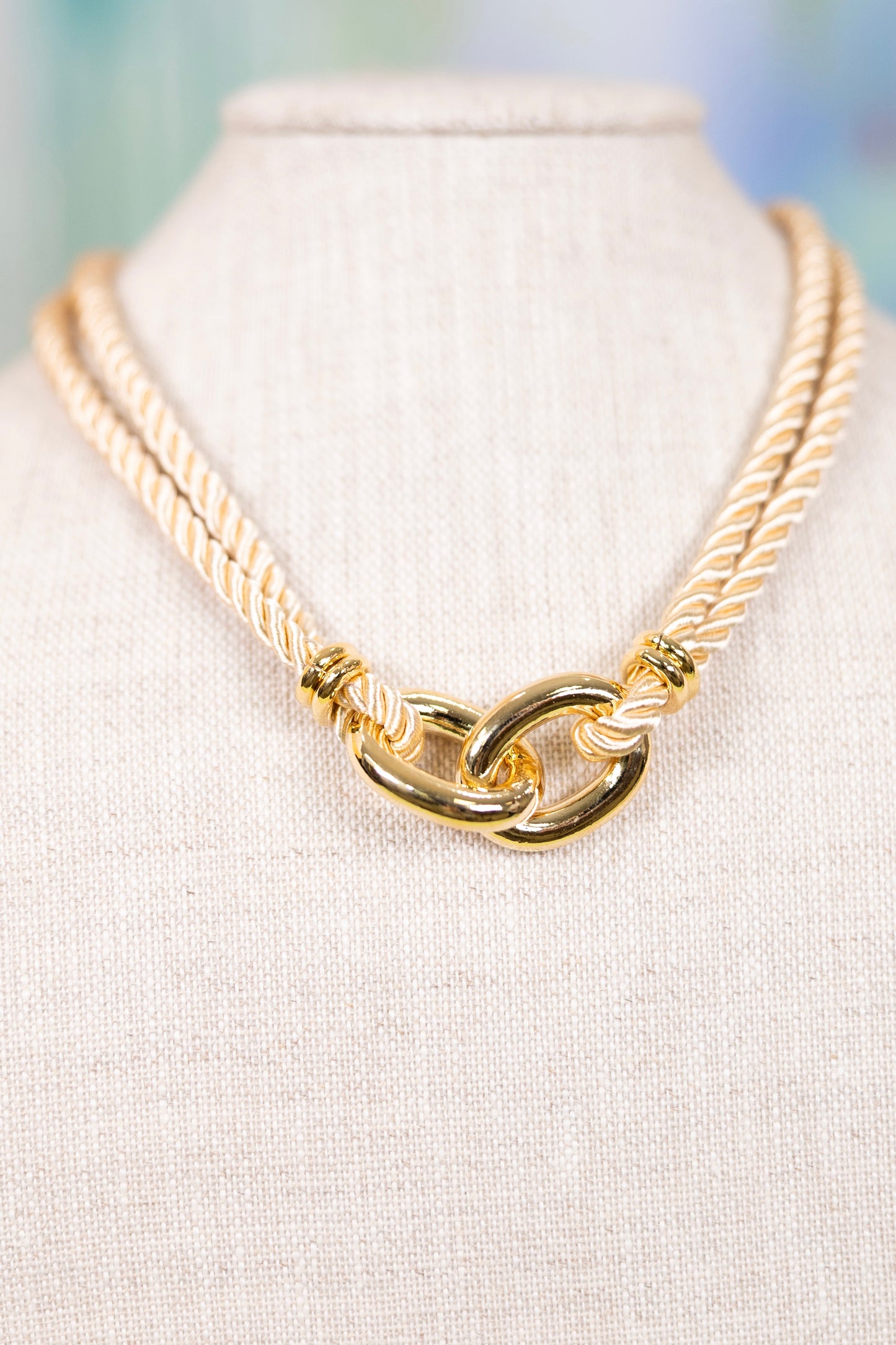 Loves Me Knot Necklace-Necklaces-Golden Stella-The Village Shoppe, Women’s Fashion Boutique, Shop Online and In Store - Located in Muscle Shoals, AL.