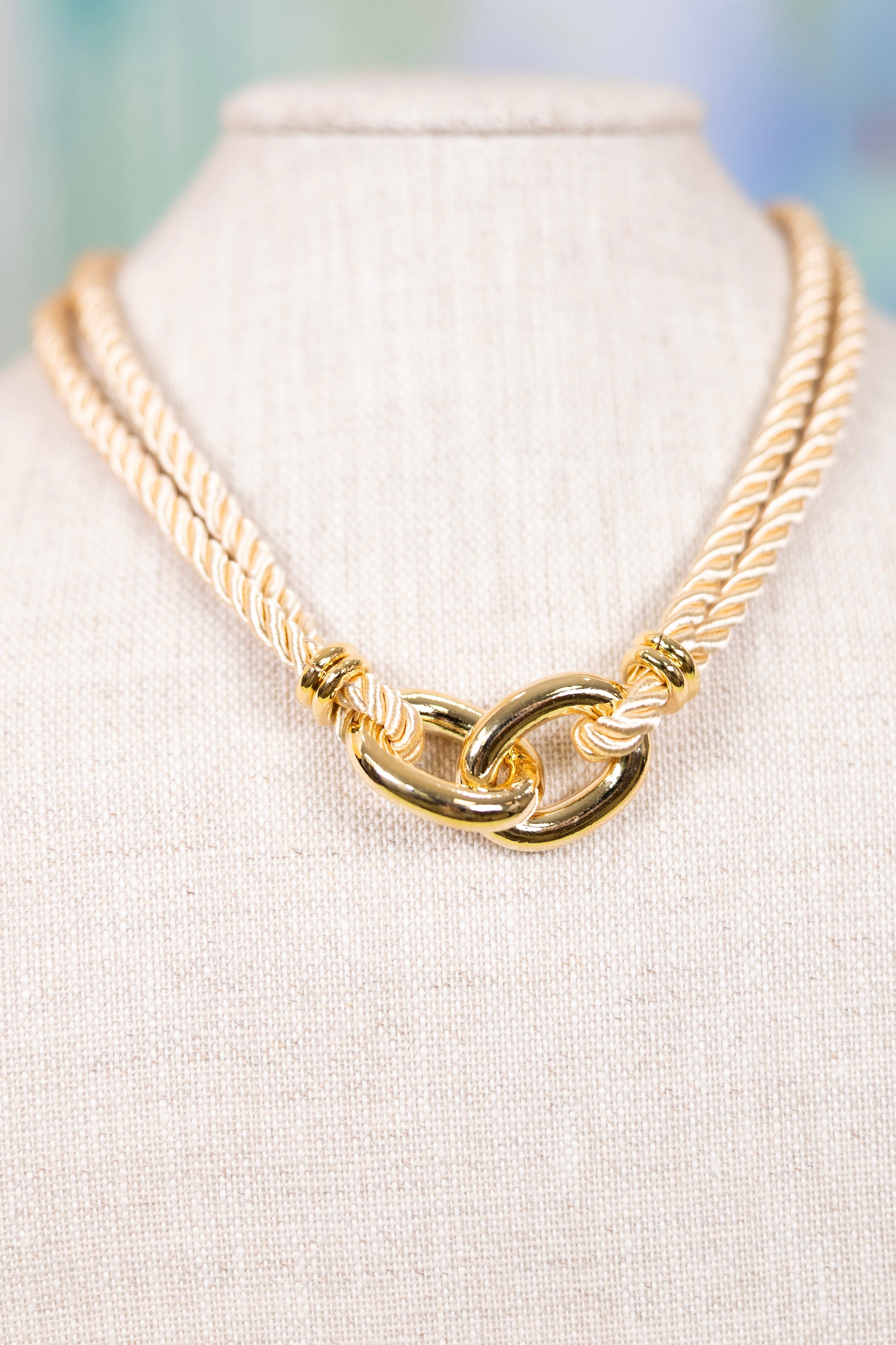 Loves Me Knot Necklace-Necklaces-Golden Stella-The Village Shoppe, Women’s Fashion Boutique, Shop Online and In Store - Located in Muscle Shoals, AL.