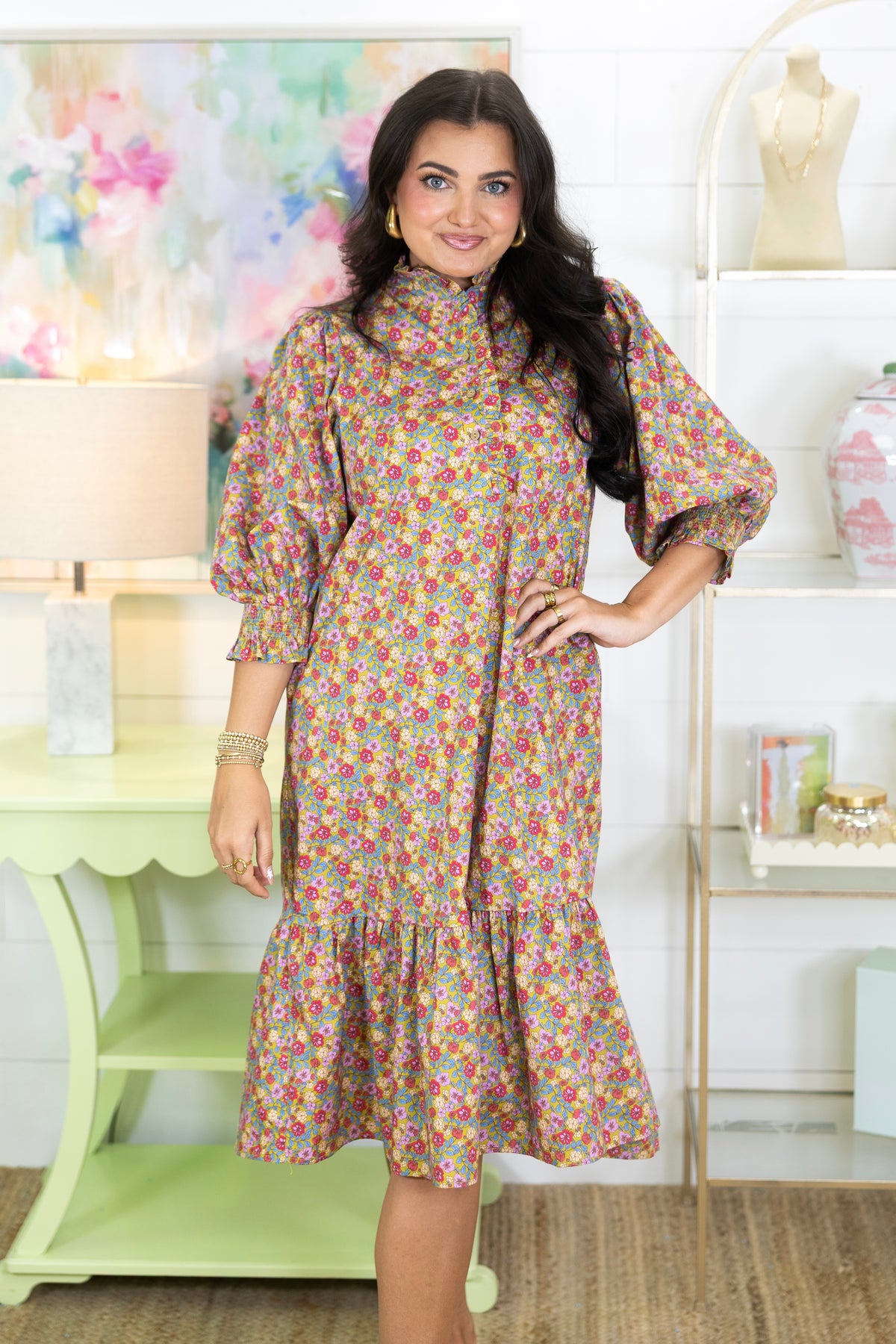 The Elodie Midi Dress-Midi Dress-Easel-The Village Shoppe, Women’s Fashion Boutique, Shop Online and In Store - Located in Muscle Shoals, AL.