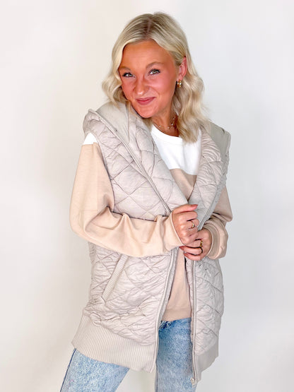 The Ronnie Quilted Vest-Vest-Mono B-The Village Shoppe, Women’s Fashion Boutique, Shop Online and In Store - Located in Muscle Shoals, AL.