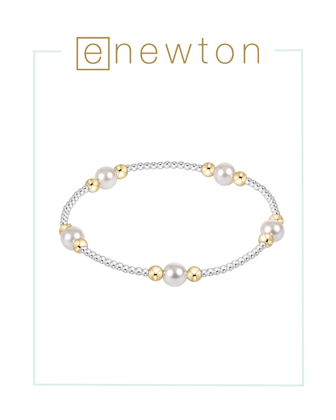 E Newton Purpose Pearl Bracelet - Mixed Metal-Bracelets-ENEWTON-The Village Shoppe, Women’s Fashion Boutique, Shop Online and In Store - Located in Muscle Shoals, AL.