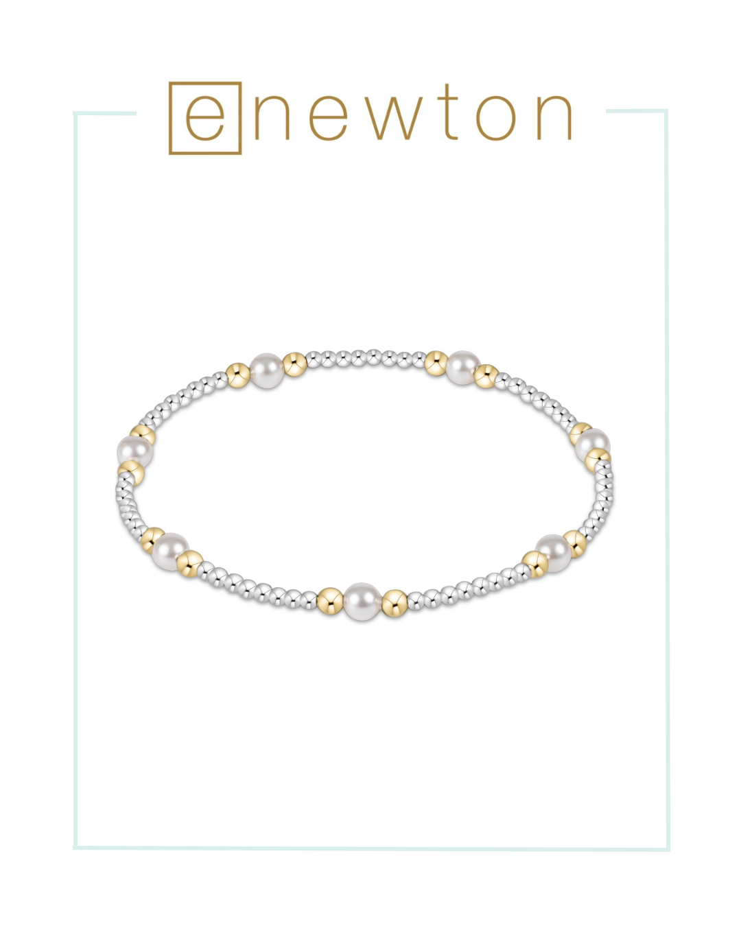 E Newton Purpose Pearl Bracelet - Mixed Metal-Bracelets-ENEWTON-The Village Shoppe, Women’s Fashion Boutique, Shop Online and In Store - Located in Muscle Shoals, AL.