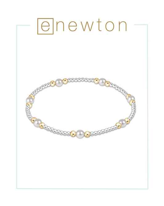 E Newton Purpose Pearl Bracelet - Mixed Metal-Bracelets-ENEWTON-The Village Shoppe, Women’s Fashion Boutique, Shop Online and In Store - Located in Muscle Shoals, AL.