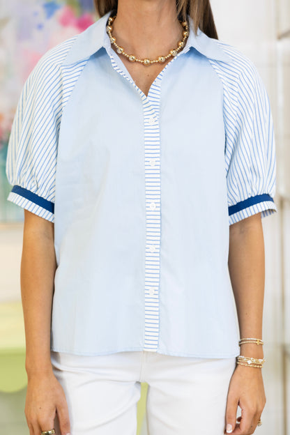 The Dex Top-Short Sleeves-She + Sky-The Village Shoppe, Women’s Fashion Boutique, Shop Online and In Store - Located in Muscle Shoals, AL.