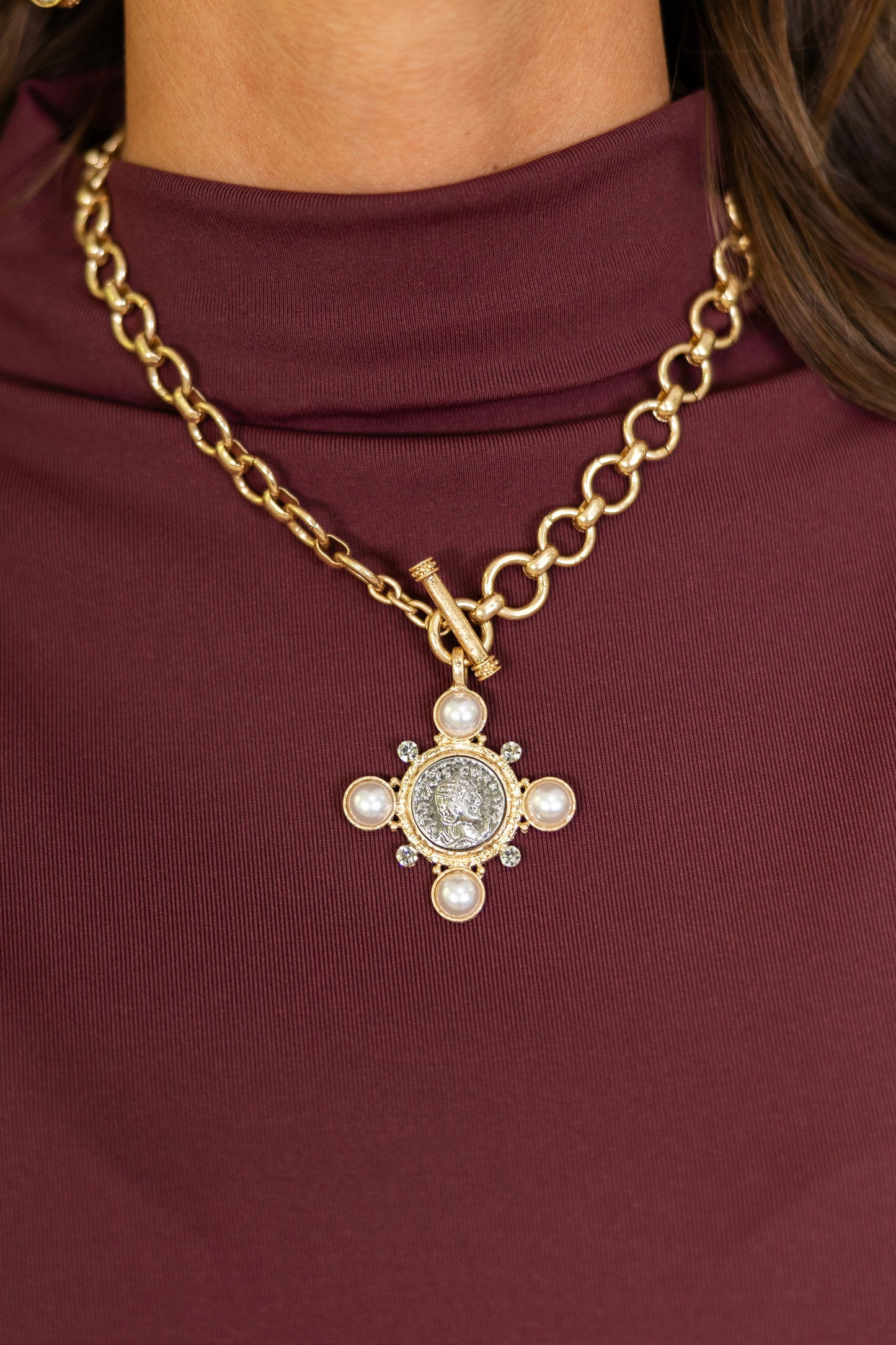 Spare Change Necklace-Necklaces-Golden Stella-The Village Shoppe, Women’s Fashion Boutique, Shop Online and In Store - Located in Muscle Shoals, AL.