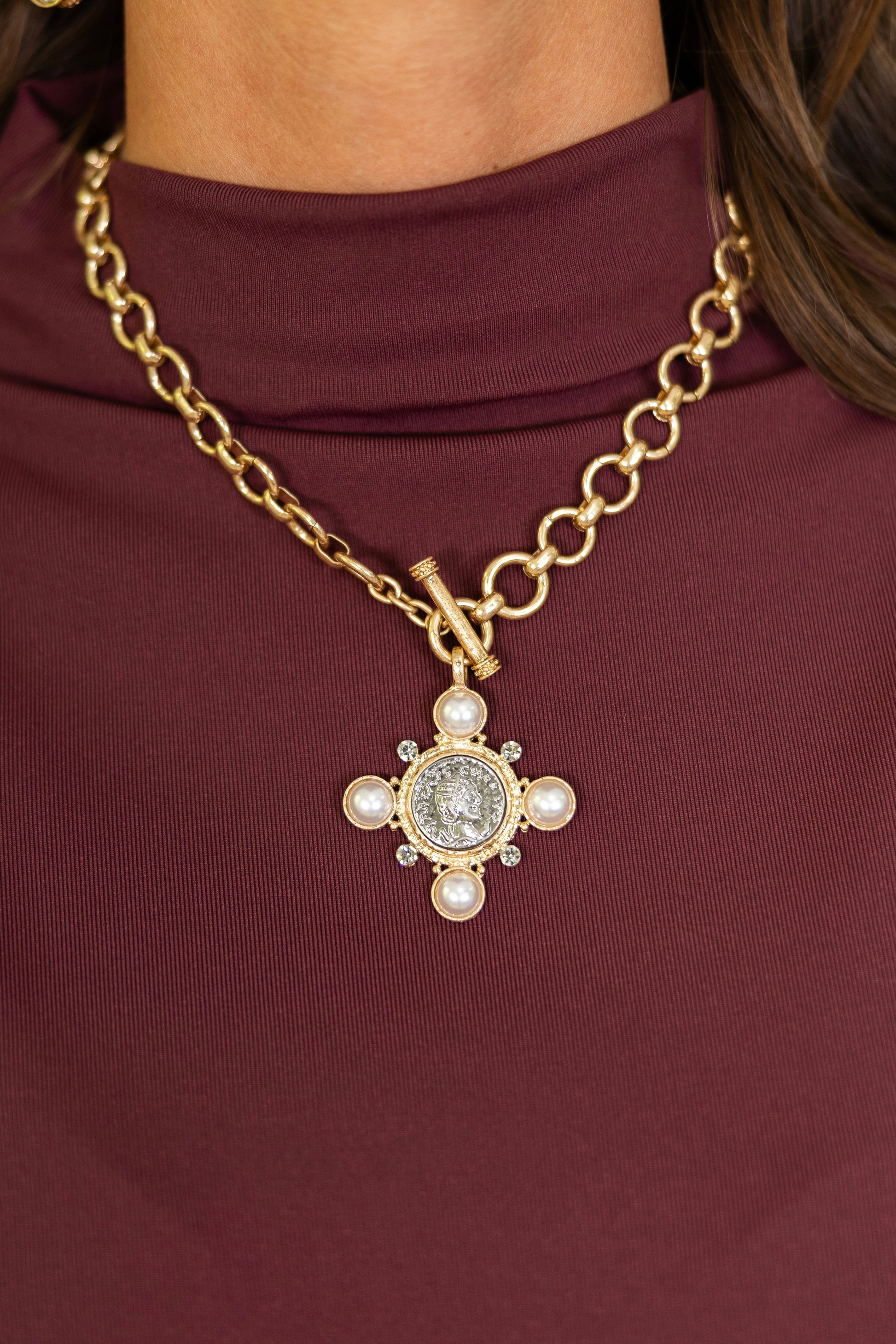 Spare Change Necklace-Necklaces-Golden Stella-The Village Shoppe, Women’s Fashion Boutique, Shop Online and In Store - Located in Muscle Shoals, AL.