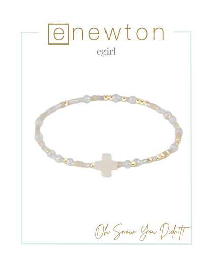 E Newton | E Girl | Hope Unwritten Signature Cross Bracelet - Fall/Winter '25-Bracelets-ENEWTON-The Village Shoppe, Women’s Fashion Boutique, Shop Online and In Store - Located in Muscle Shoals, AL.