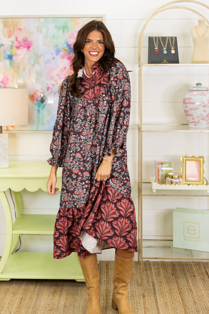 The Daphne Midi Dress-Midi Dress-Umgee-The Village Shoppe, Women’s Fashion Boutique, Shop Online and In Store - Located in Muscle Shoals, AL.