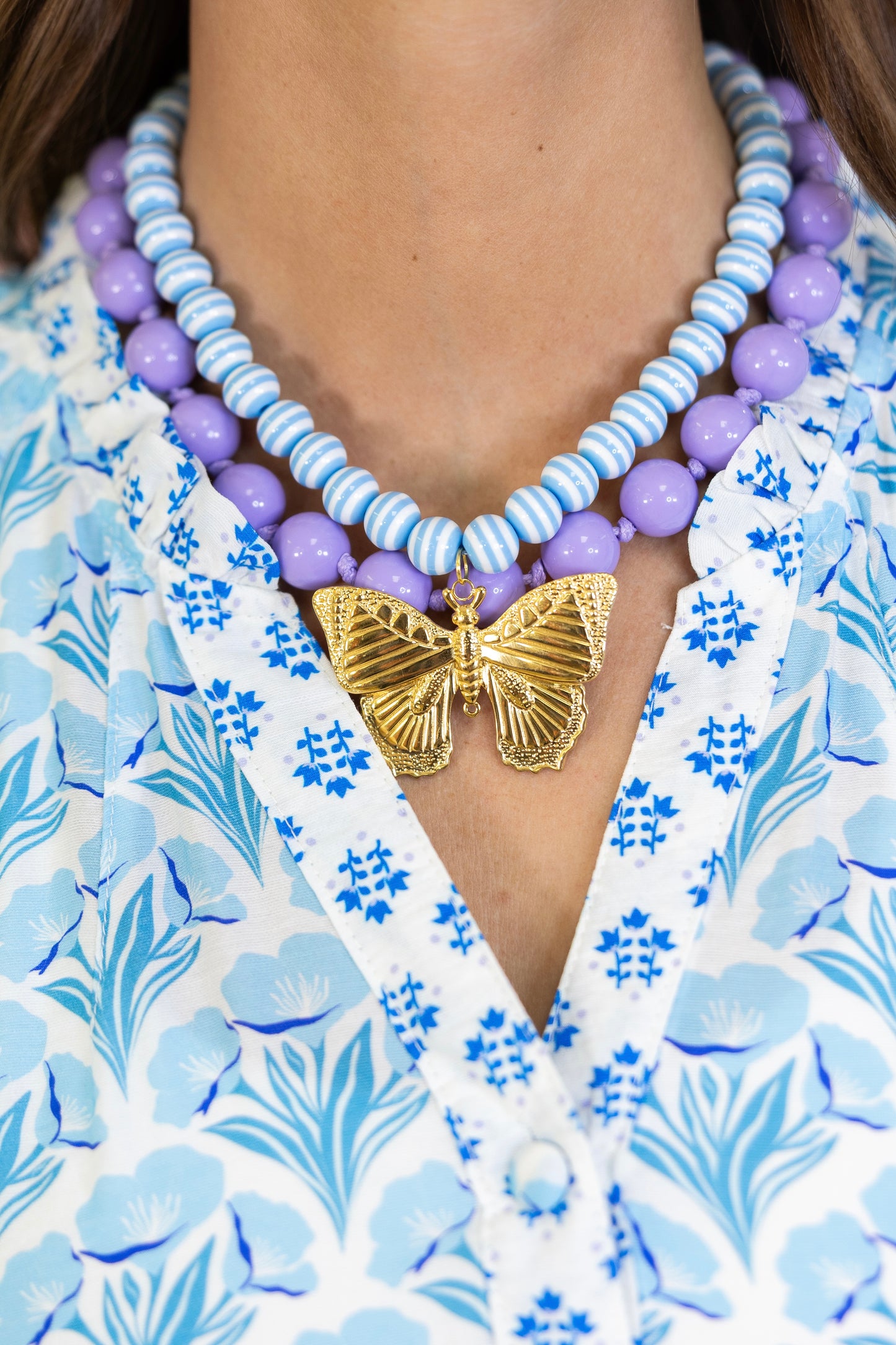Seaside Stripe Necklace | Hart Designs-Necklaces-Hart Designs-The Village Shoppe, Women’s Fashion Boutique, Shop Online and In Store - Located in Muscle Shoals, AL.