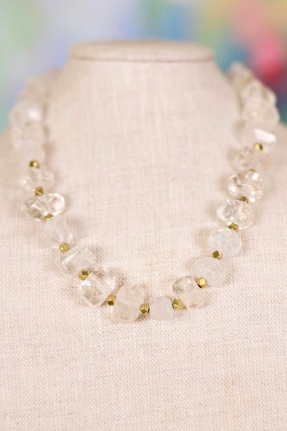 Crystal Coast Quartz Necklace-Necklaces-Virtue-The Village Shoppe, Women’s Fashion Boutique, Shop Online and In Store - Located in Muscle Shoals, AL.