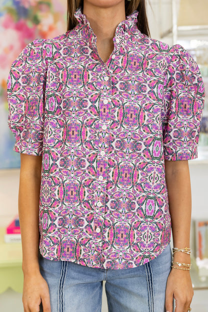 The Eloise Blouse-Short Sleeves-Fate-The Village Shoppe, Women’s Fashion Boutique, Shop Online and In Store - Located in Muscle Shoals, AL.