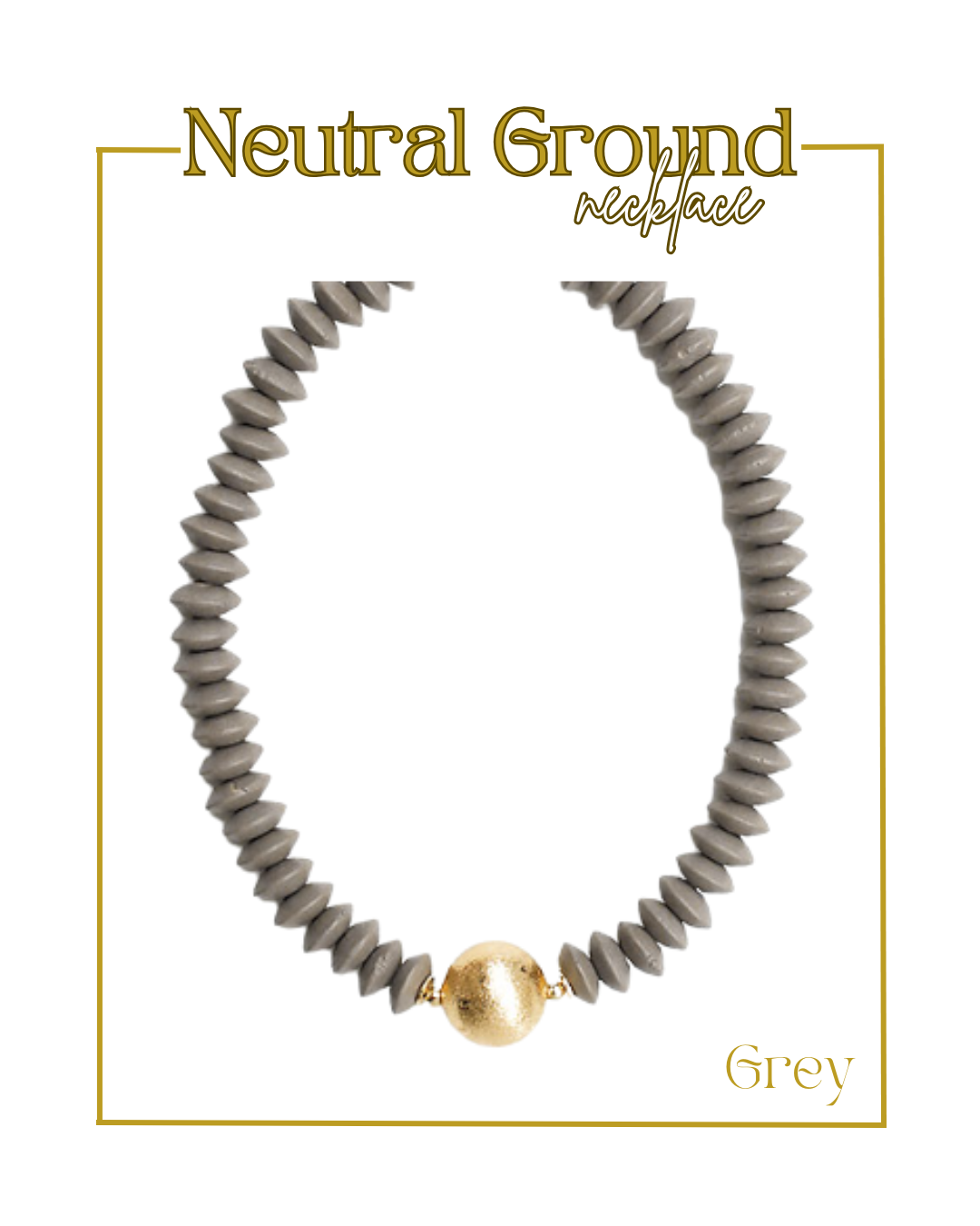 Neutral Ground Necklace-Necklaces-Golden Stella-The Village Shoppe, Women’s Fashion Boutique, Shop Online and In Store - Located in Muscle Shoals, AL.