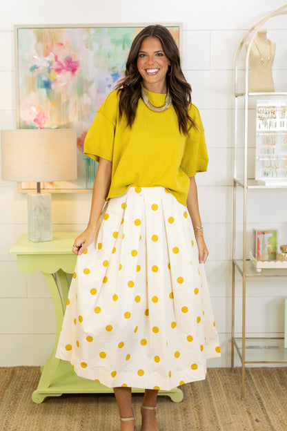 Lemon Drop Midi Skirt-Skirts-Glam-The Village Shoppe, Women’s Fashion Boutique, Shop Online and In Store - Located in Muscle Shoals, AL.