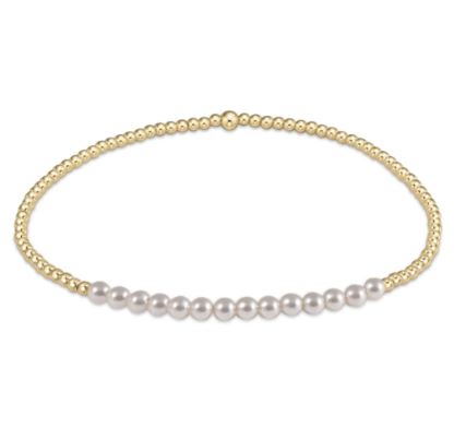 E Newton Gold Bliss 2mm Bead Bracelet - Pearl-Bracelets-ENEWTON-The Village Shoppe, Women’s Fashion Boutique, Shop Online and In Store - Located in Muscle Shoals, AL.