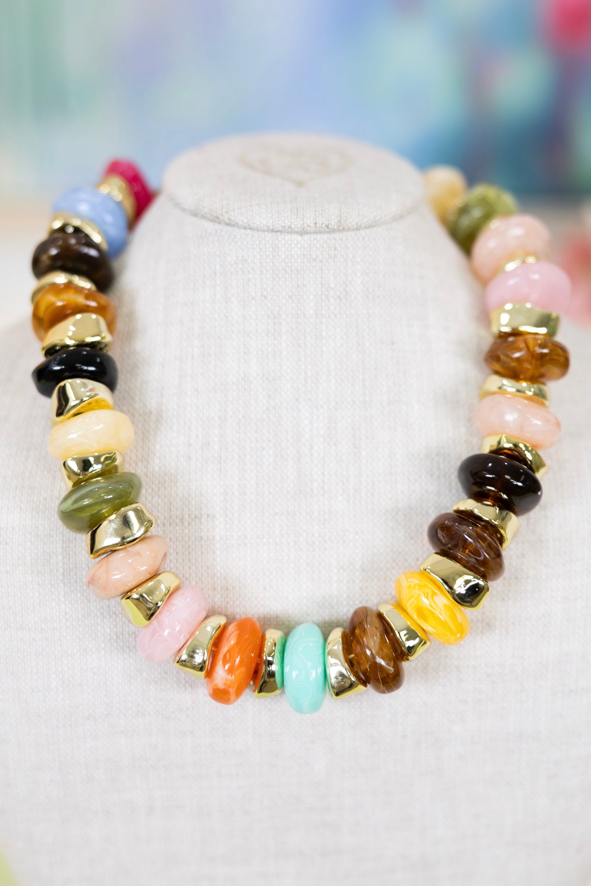 Odds and Ends Beaded Necklace-Necklaces-Hart Designs-The Village Shoppe, Women’s Fashion Boutique, Shop Online and In Store - Located in Muscle Shoals, AL.