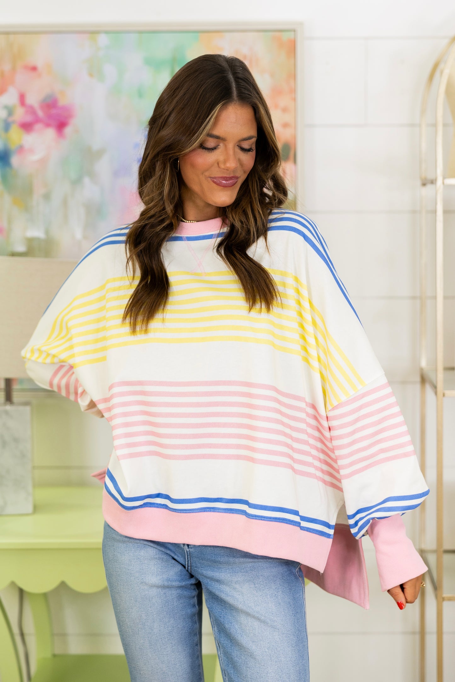 The Sally Sweatshirt-Sweatshirt-Peach Love California-The Village Shoppe, Women’s Fashion Boutique, Shop Online and In Store - Located in Muscle Shoals, AL.
