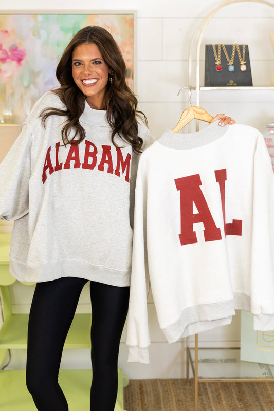 Crimson Tide Reversible Sweatshirt-Sweatshirt-Bucketlist-The Village Shoppe, Women’s Fashion Boutique, Shop Online and In Store - Located in Muscle Shoals, AL.