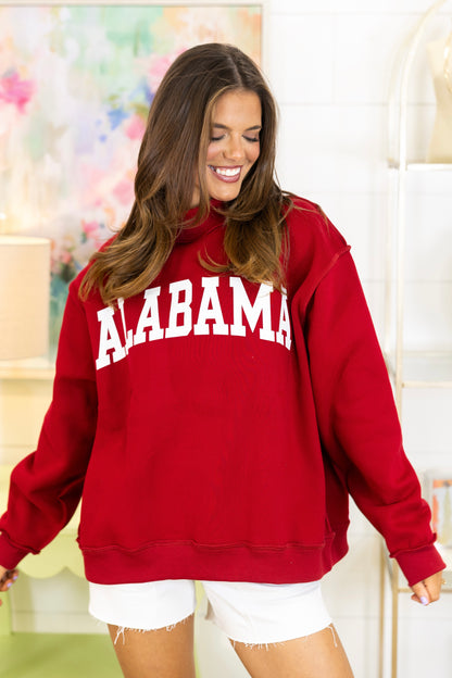 Roll Tide Reversible Sweatshirt-Sweatshirt-Bucketlist-The Village Shoppe, Women’s Fashion Boutique, Shop Online and In Store - Located in Muscle Shoals, AL.