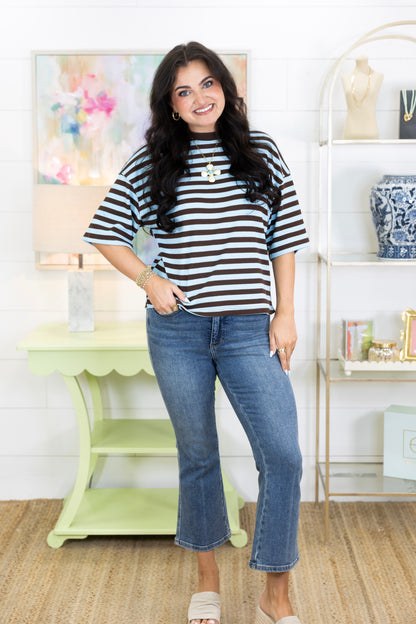 The Wallen Top-Short Sleeves-Entro-The Village Shoppe, Women’s Fashion Boutique, Shop Online and In Store - Located in Muscle Shoals, AL.