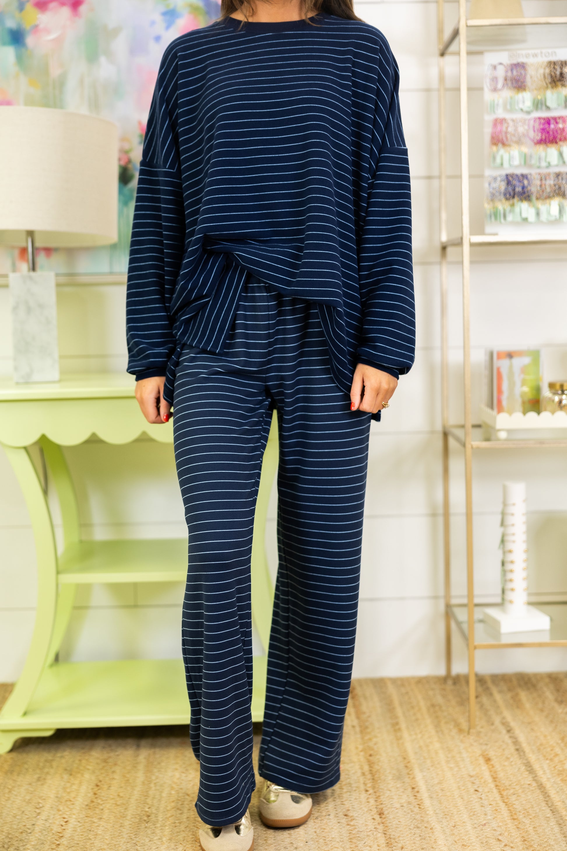 The Kirby Stripe Set-Matching Set-Things Between-The Village Shoppe, Women’s Fashion Boutique, Shop Online and In Store - Located in Muscle Shoals, AL.