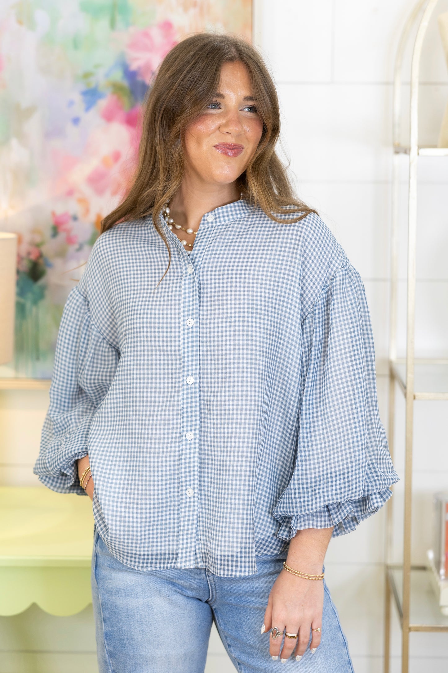 The Georgie Gingham Blouse