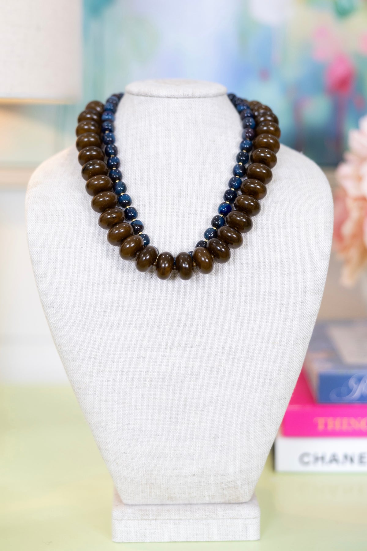 Crystal Clear Cat Eye Beaded Necklace-Necklaces-Hart Designs-The Village Shoppe, Women’s Fashion Boutique, Shop Online and In Store - Located in Muscle Shoals, AL.