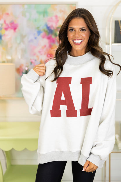 Crimson Tide Reversible Sweatshirt-Sweatshirt-Bucketlist-The Village Shoppe, Women’s Fashion Boutique, Shop Online and In Store - Located in Muscle Shoals, AL.