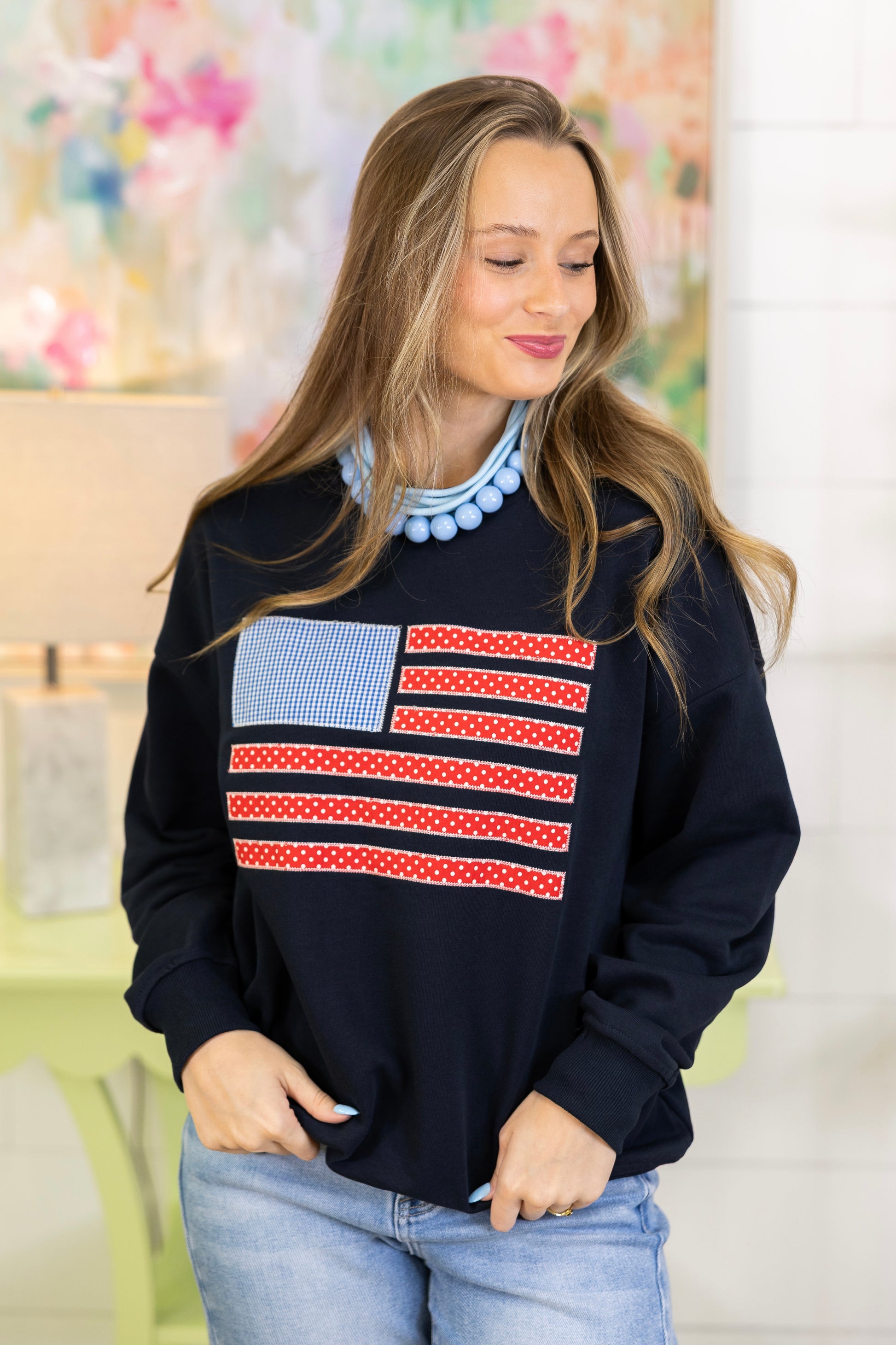 Born for July Sweatshirt-Sweatshirt-Le Lis-The Village Shoppe, Women’s Fashion Boutique, Shop Online and In Store - Located in Muscle Shoals, AL.