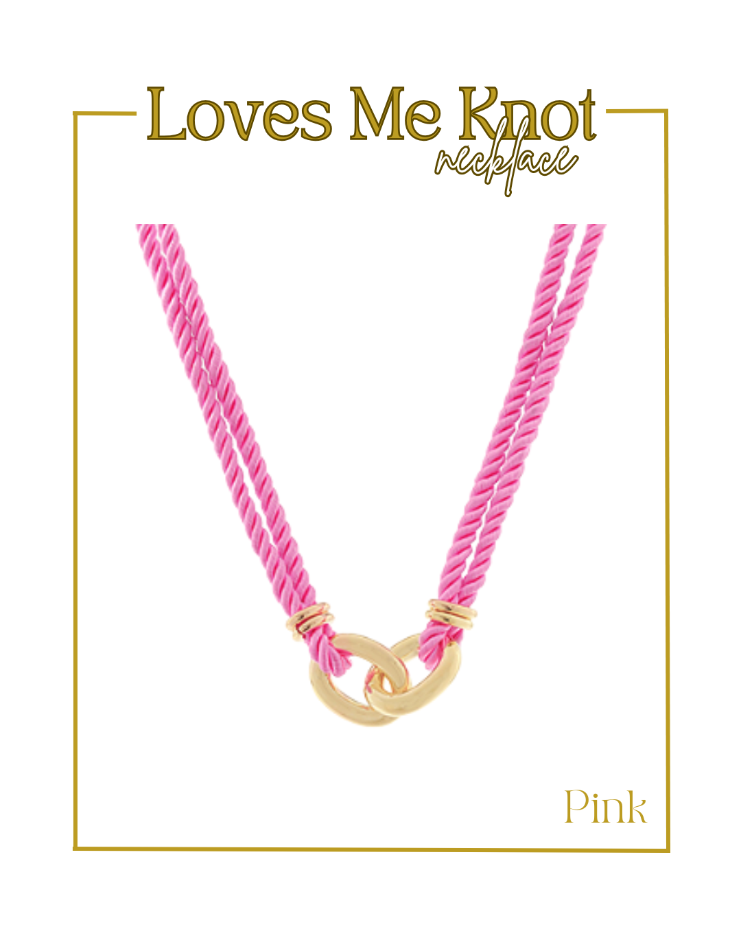 Loves Me Knot Necklace-Necklaces-Golden Stella-The Village Shoppe, Women’s Fashion Boutique, Shop Online and In Store - Located in Muscle Shoals, AL.