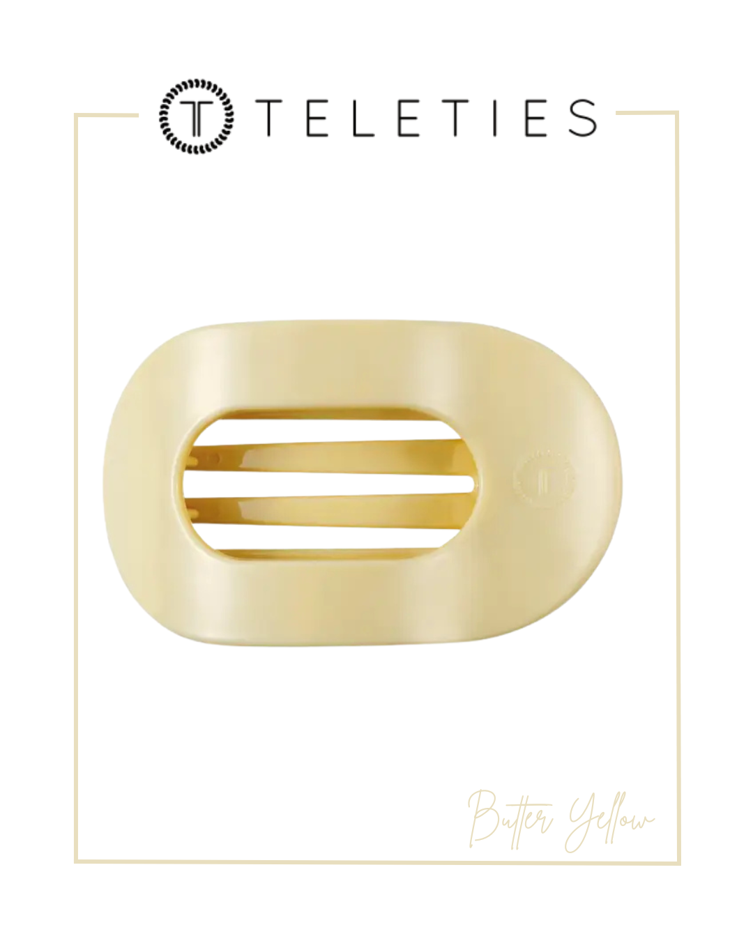 TELETIES Flat Round Hair Clip | Large-Claw Clips-TELETIES-The Village Shoppe, Women’s Fashion Boutique, Shop Online and In Store - Located in Muscle Shoals, AL.