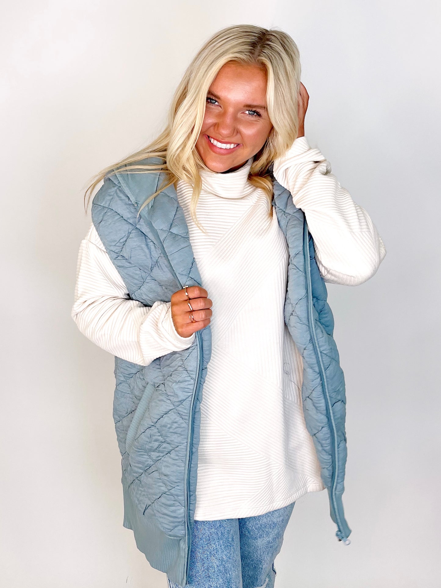 The Ronnie Quilted Vest-Vest-Mono B-The Village Shoppe, Women’s Fashion Boutique, Shop Online and In Store - Located in Muscle Shoals, AL.