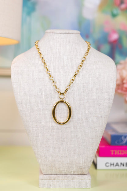 Gold Standard Pendant Necklace-Necklaces-Hart Designs-The Village Shoppe, Women’s Fashion Boutique, Shop Online and In Store - Located in Muscle Shoals, AL.