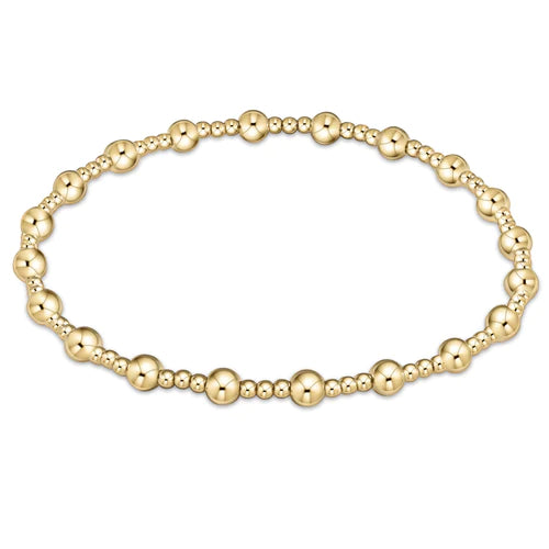E Newton extends - Classic Sincerity Pattern 4mm Bead Bracelet - Gold-Bracelets-ENEWTON-The Village Shoppe, Women’s Fashion Boutique, Shop Online and In Store - Located in Muscle Shoals, AL.