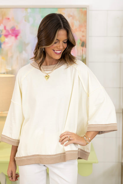 The Downtime Darling Pullover-Pullover-Sewn and Seen-The Village Shoppe, Women’s Fashion Boutique, Shop Online and In Store - Located in Muscle Shoals, AL.