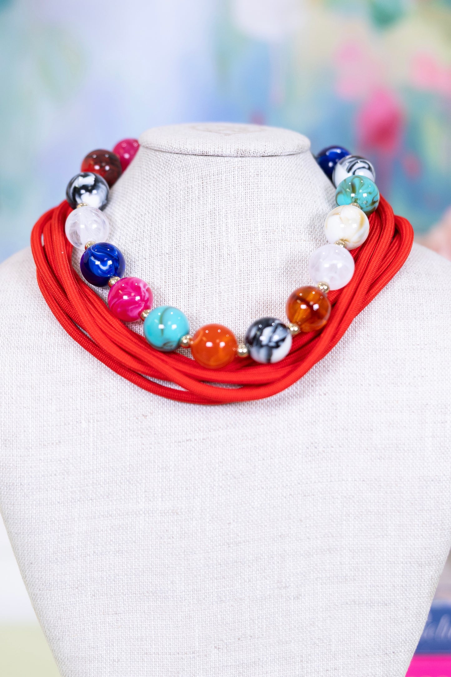 Round of Applause Beaded Necklace-Necklaces-Hart Designs-The Village Shoppe, Women’s Fashion Boutique, Shop Online and In Store - Located in Muscle Shoals, AL.