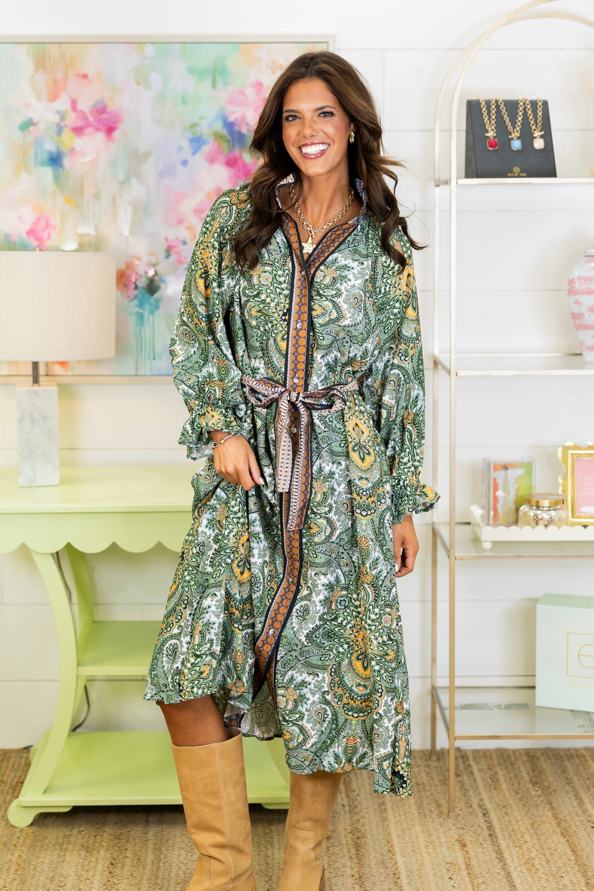 The Ezra Midi Dress-Midi Dress-Umgee-The Village Shoppe, Women’s Fashion Boutique, Shop Online and In Store - Located in Muscle Shoals, AL.