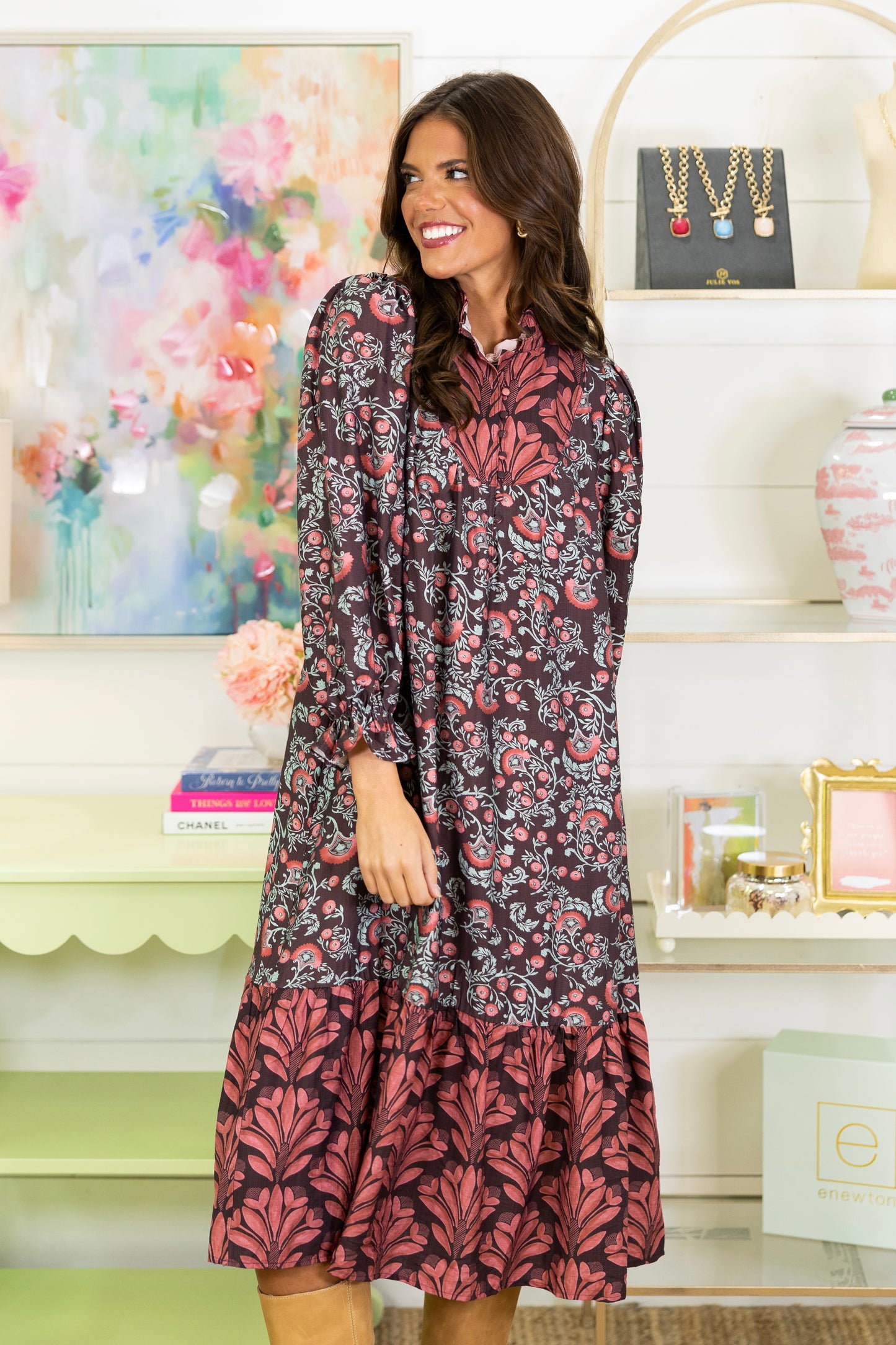 The Daphne Midi Dress-Midi Dress-Umgee-The Village Shoppe, Women’s Fashion Boutique, Shop Online and In Store - Located in Muscle Shoals, AL.