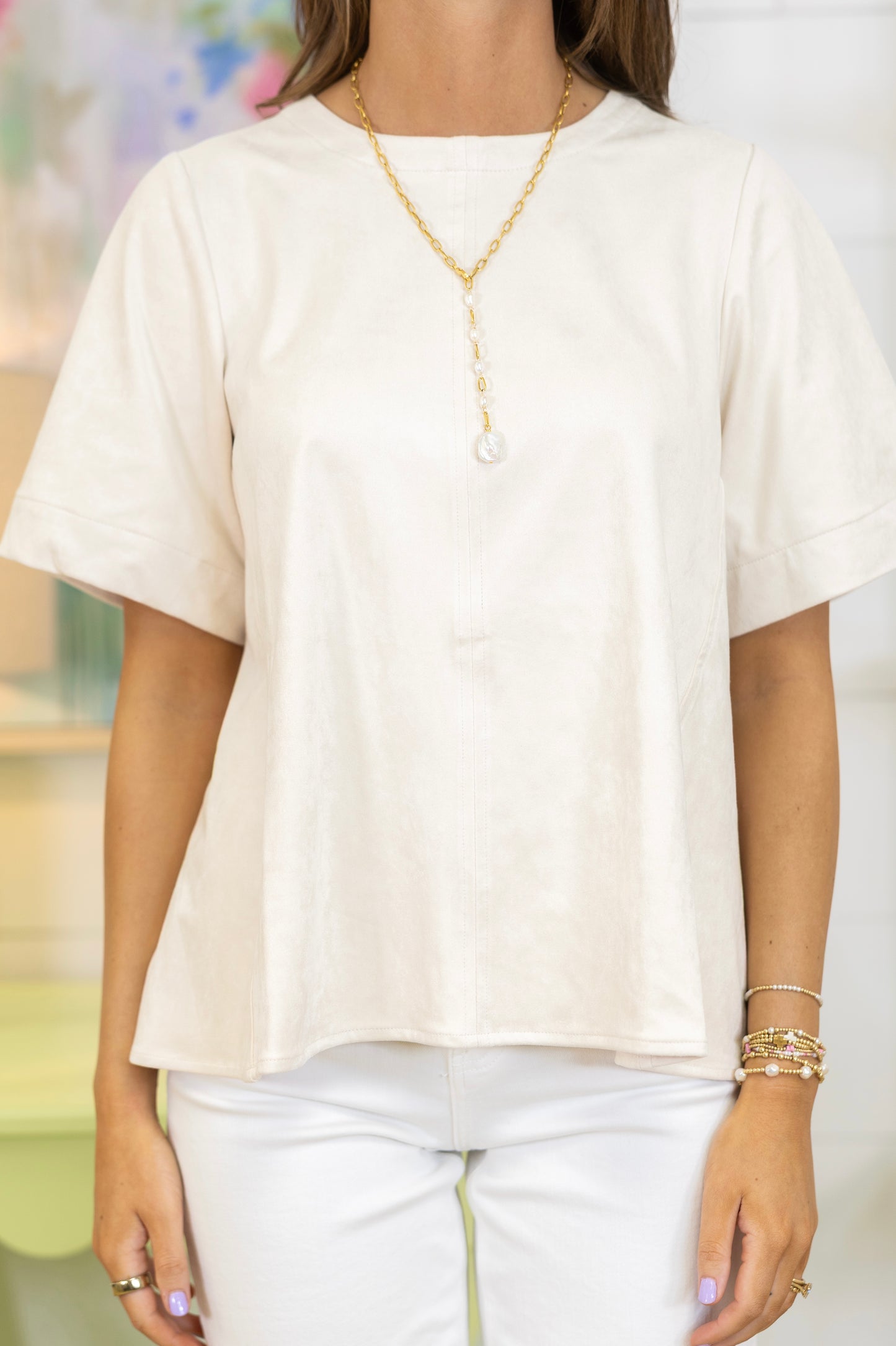 The Stevie Suede Top