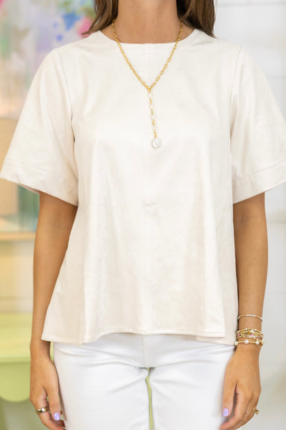 The Stevie Suede Top