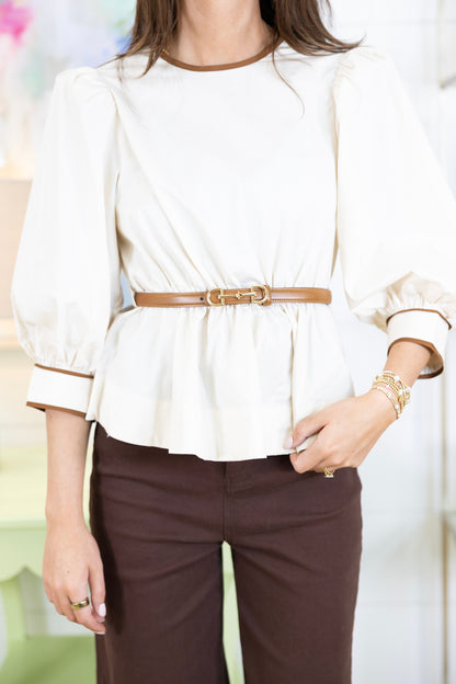 The Reese Blouse-3/4 Sleeves-Entro-The Village Shoppe, Women’s Fashion Boutique, Shop Online and In Store - Located in Muscle Shoals, AL.
