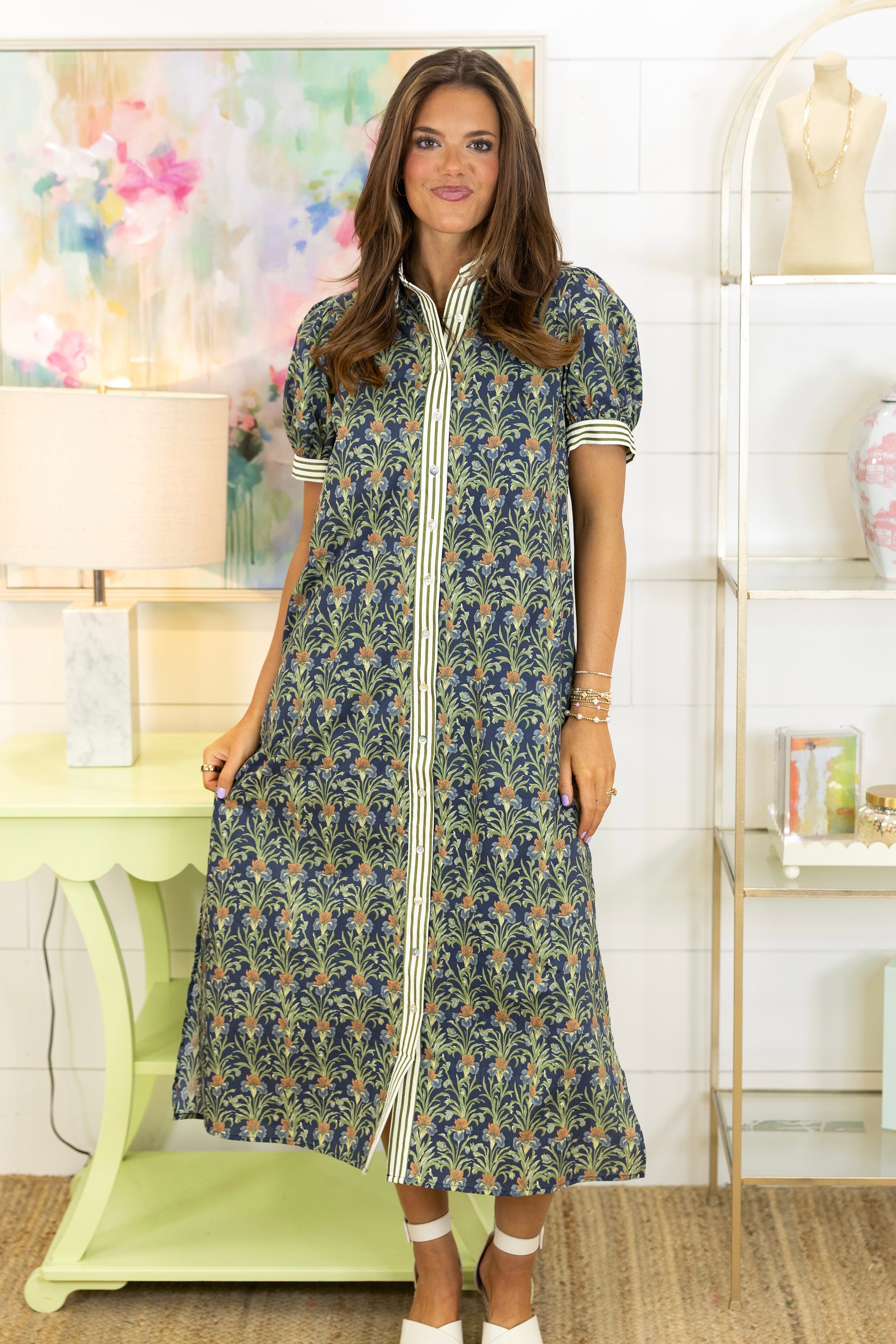 Willow Grove Midi Dress-Midi Dress-Entro-The Village Shoppe, Women’s Fashion Boutique, Shop Online and In Store - Located in Muscle Shoals, AL.