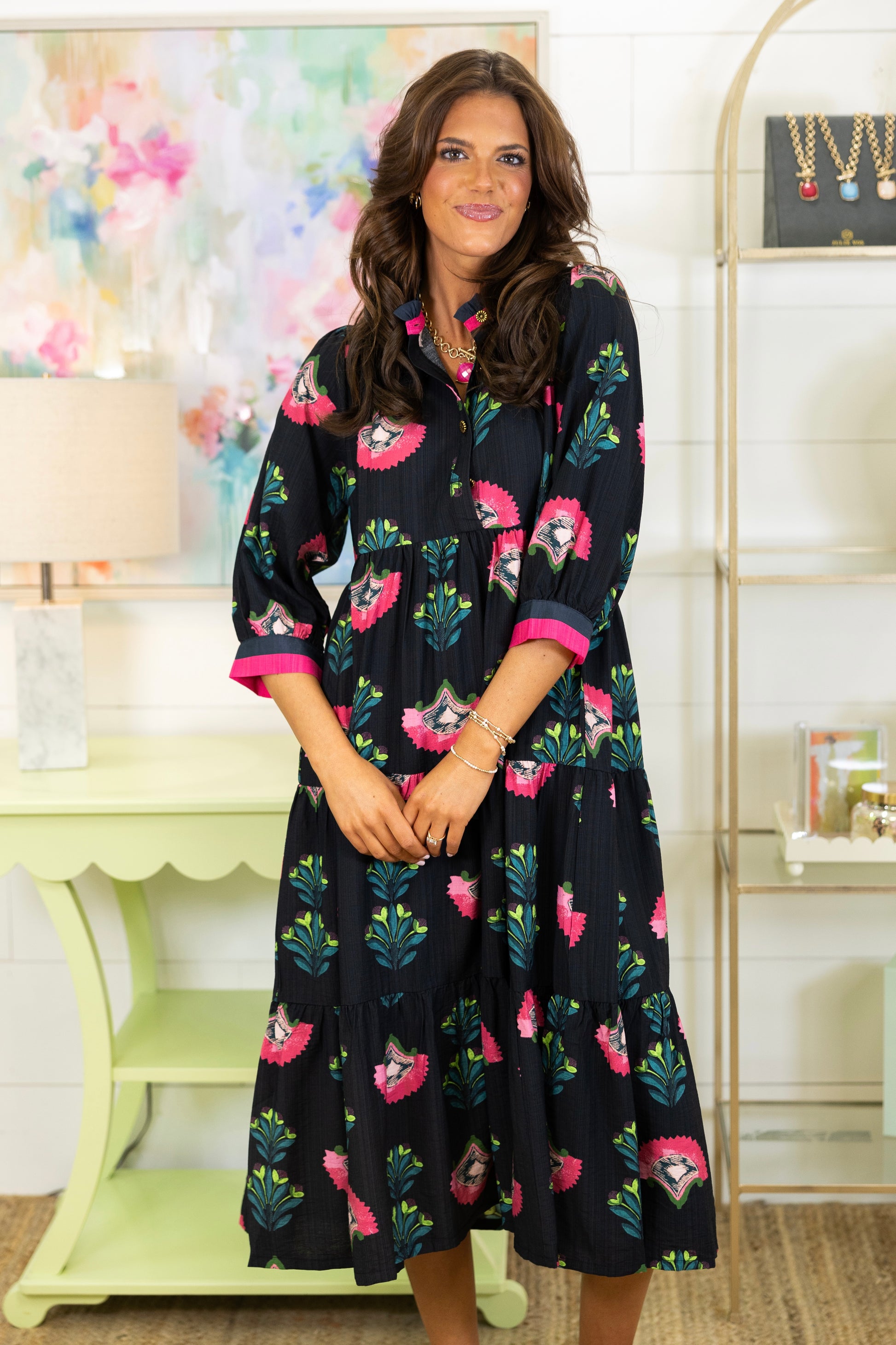 The Isabelle Midi Dress-Midi Dress-Umgee-The Village Shoppe, Women’s Fashion Boutique, Shop Online and In Store - Located in Muscle Shoals, AL.