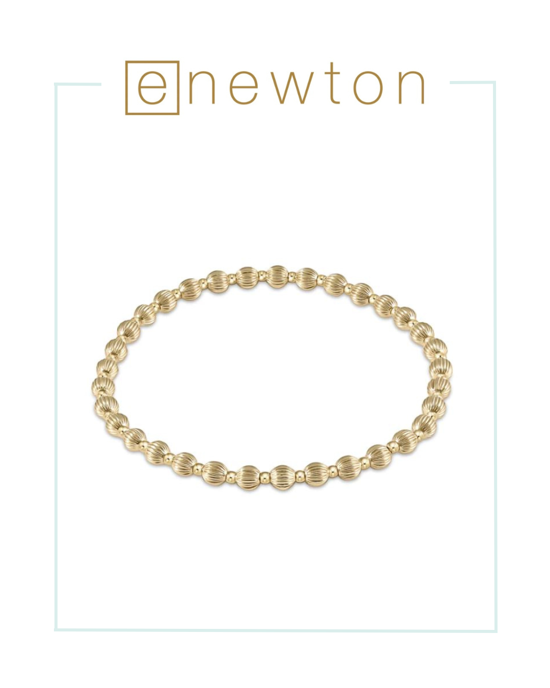 E Newton Dignity Grateful Pattern 4mm Bead Bracelet - Gold-Bracelets-ENEWTON-The Village Shoppe, Women’s Fashion Boutique, Shop Online and In Store - Located in Muscle Shoals, AL.