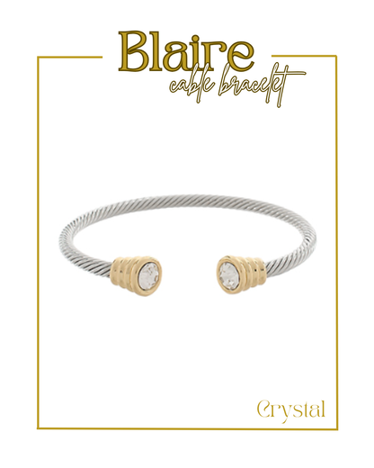 The Blaire Cable Bracelet-Bracelets-Golden Stella-The Village Shoppe, Women’s Fashion Boutique, Shop Online and In Store - Located in Muscle Shoals, AL.