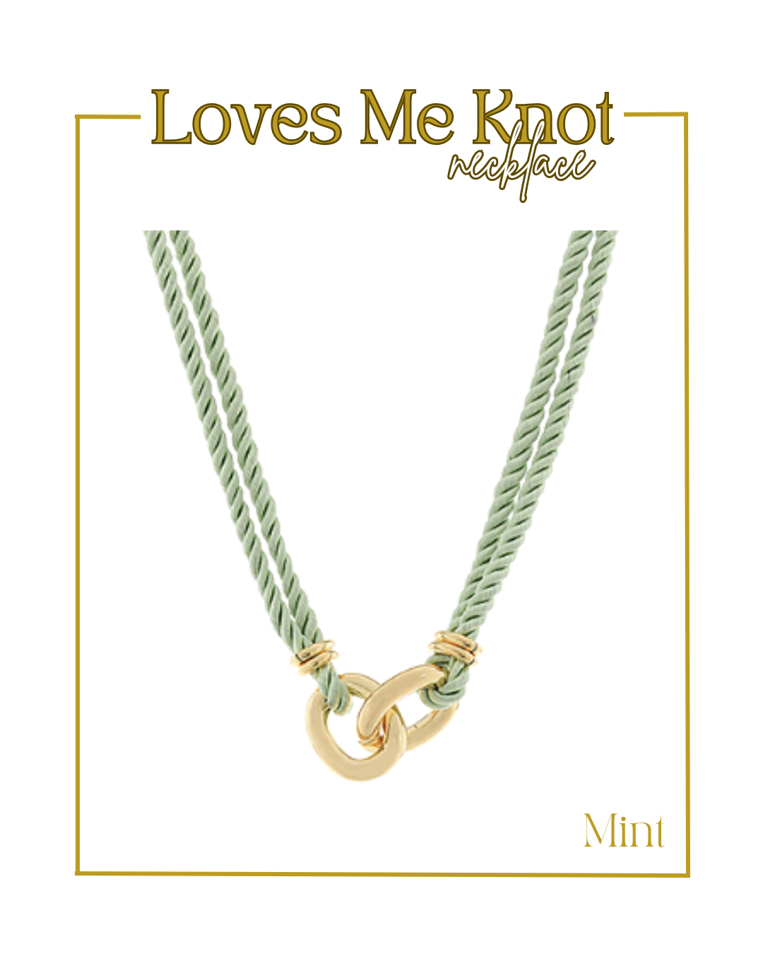Loves Me Knot Necklace-Necklaces-Golden Stella-The Village Shoppe, Women’s Fashion Boutique, Shop Online and In Store - Located in Muscle Shoals, AL.