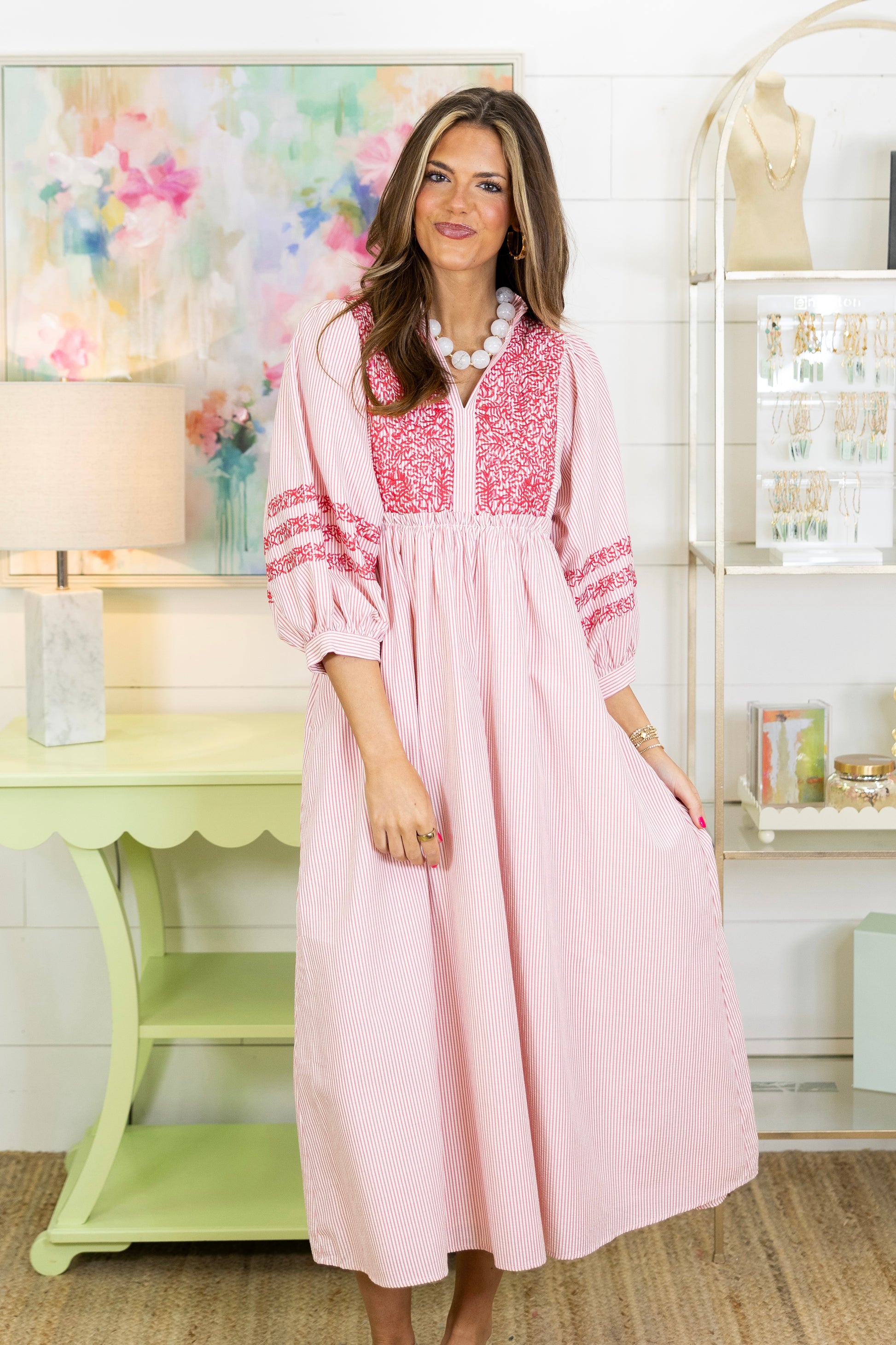 The Lizzie Midi Dress-Midi Dress-Jodifl-The Village Shoppe, Women’s Fashion Boutique, Shop Online and In Store - Located in Muscle Shoals, AL.