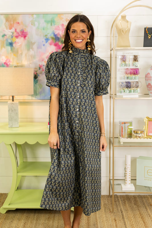 The Etta Midi Dress-Midi Dress-Entro-The Village Shoppe, Women’s Fashion Boutique, Shop Online and In Store - Located in Muscle Shoals, AL.