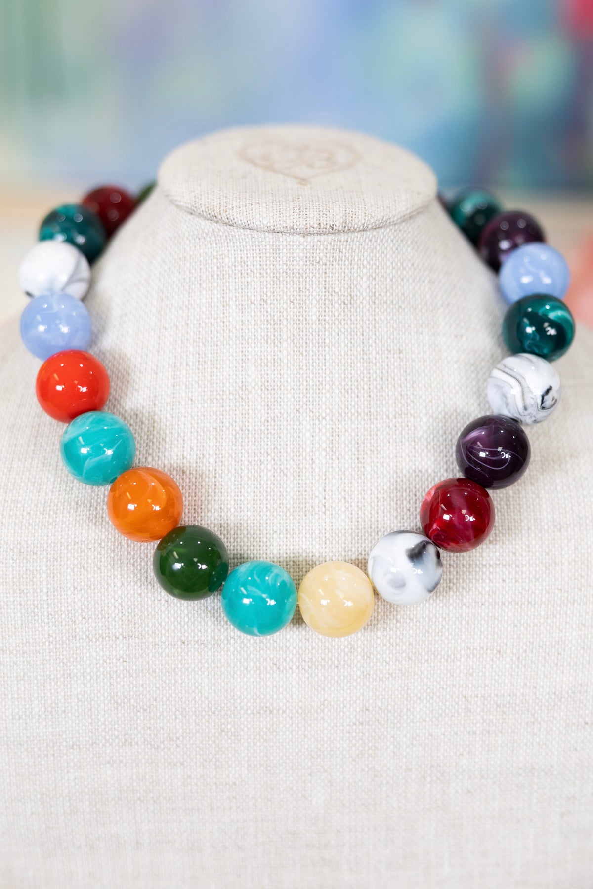 Sweet Tart Beaded Necklace-Necklaces-Hart Designs-The Village Shoppe, Women’s Fashion Boutique, Shop Online and In Store - Located in Muscle Shoals, AL.